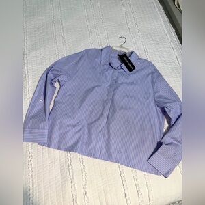 Button Down Top Shirt Blouse Rhinestone Hearts Cottage core XL Modern Works NEW